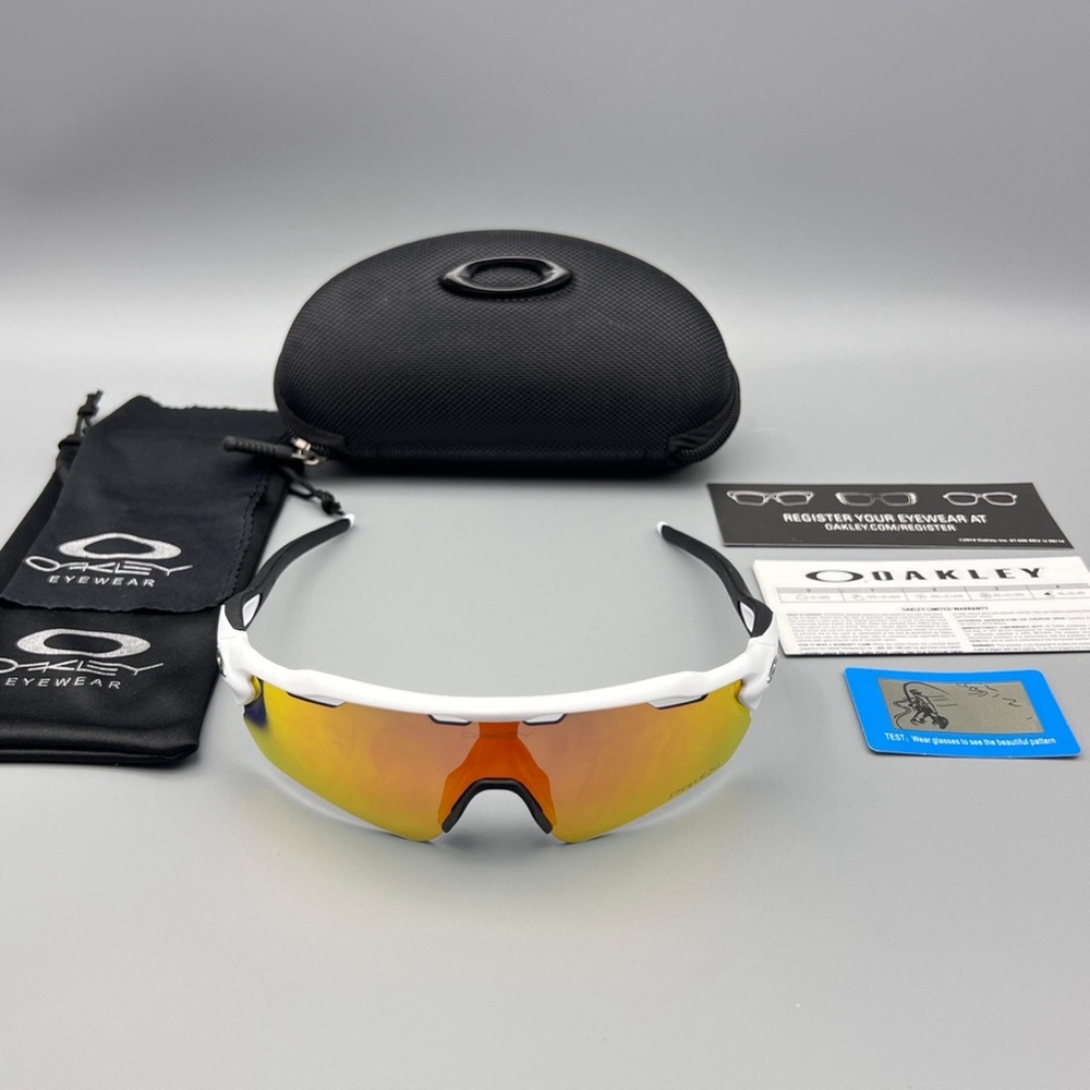 Oakley Sport Cycling Sunglasses - Sand White Frame